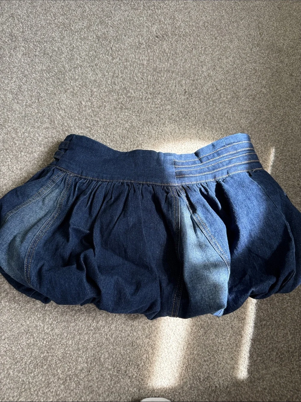 Edikted Dark Blue Denim Mini Skirt with Buckle Waist - Picture 3 of 3